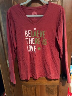 Life is Good Women's Believe There Is Love Long Sleeve Crusher Vee Long Sleeve
